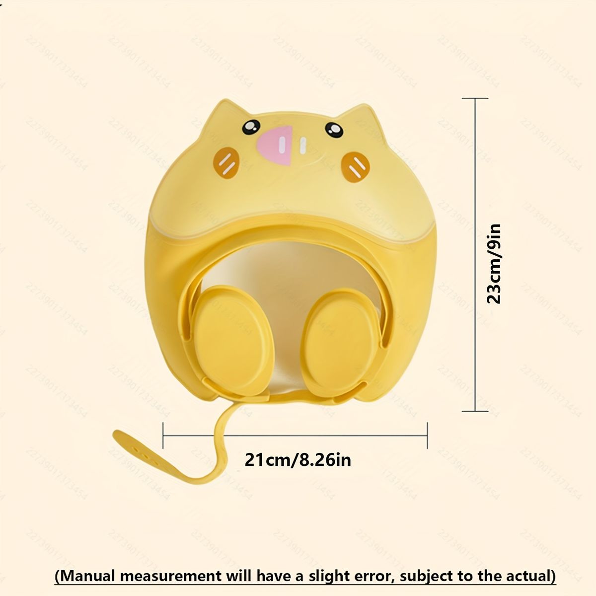 VATYERTY - Gorro de Ducha Para Bebés con Diseño de Cerdito - Amarillo