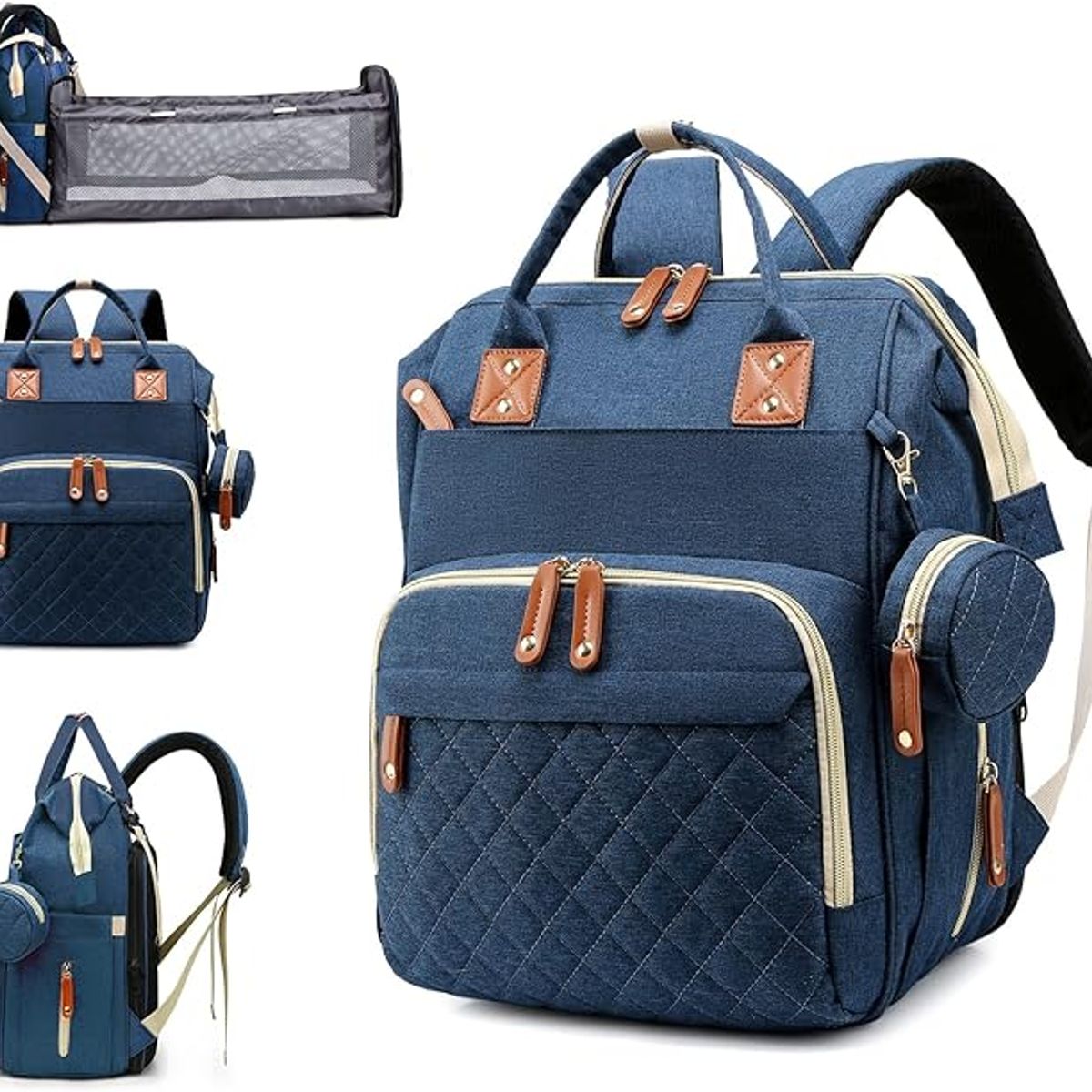 VATYERTY - Mochila Maternal Impermeable con Accesorios - Azul