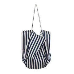 VATYERTY - Bolso de Hombro de lona a rayas azules