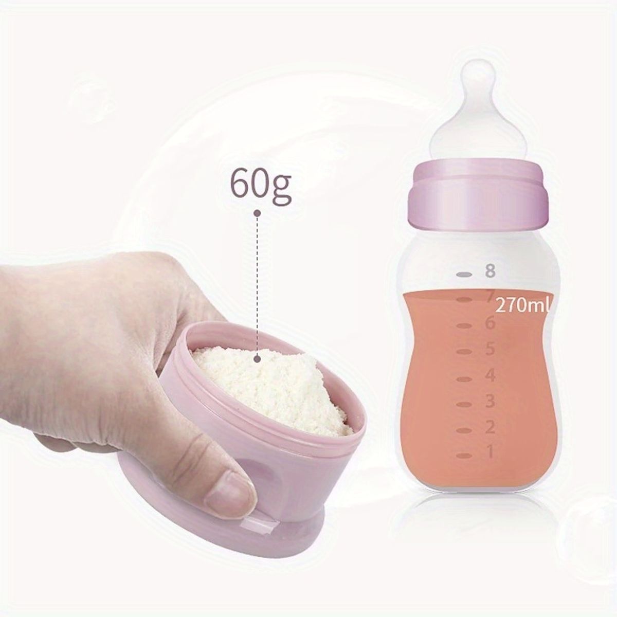 VATYERTY - Dispensador de fórmula para bebés de 3 capas y contenedor de refrigerios 2