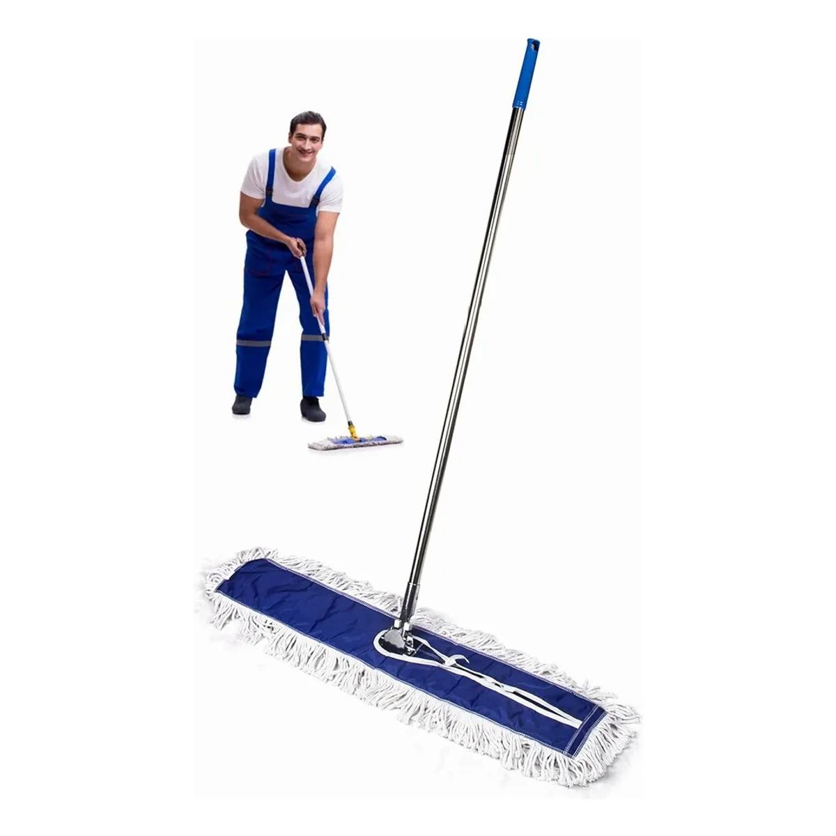 KUANGYE - Mopa Seca Completa 60 Cm (24 ). (mango+horquilla+mopa)