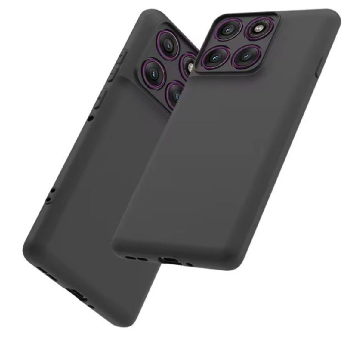 GENERICO - Carcasa Silicona Color Para Motorola Edge 60 Pro - Negro