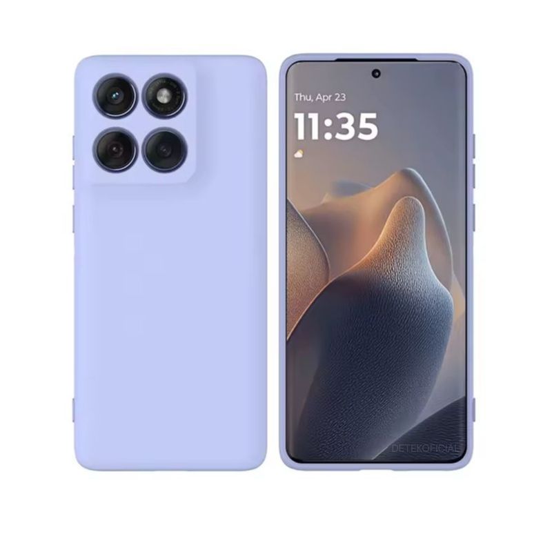 GENERICO - Carcasa Silicona Color Para Motorola Edge 60 Pro - Celeste
