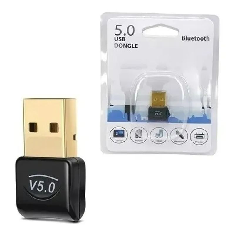 GENERICO - Transmisor Receptor Usb Bluetooth 5.0 Pc Notebook Adaptador