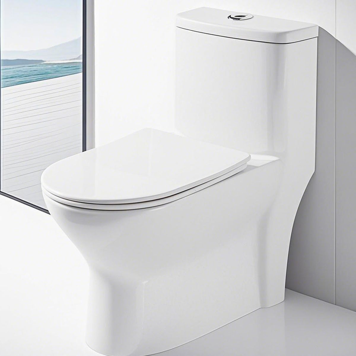 JOYTEK - WC One Piece Joytek Millenium 8018 Descarga a Piso 30.5 cm