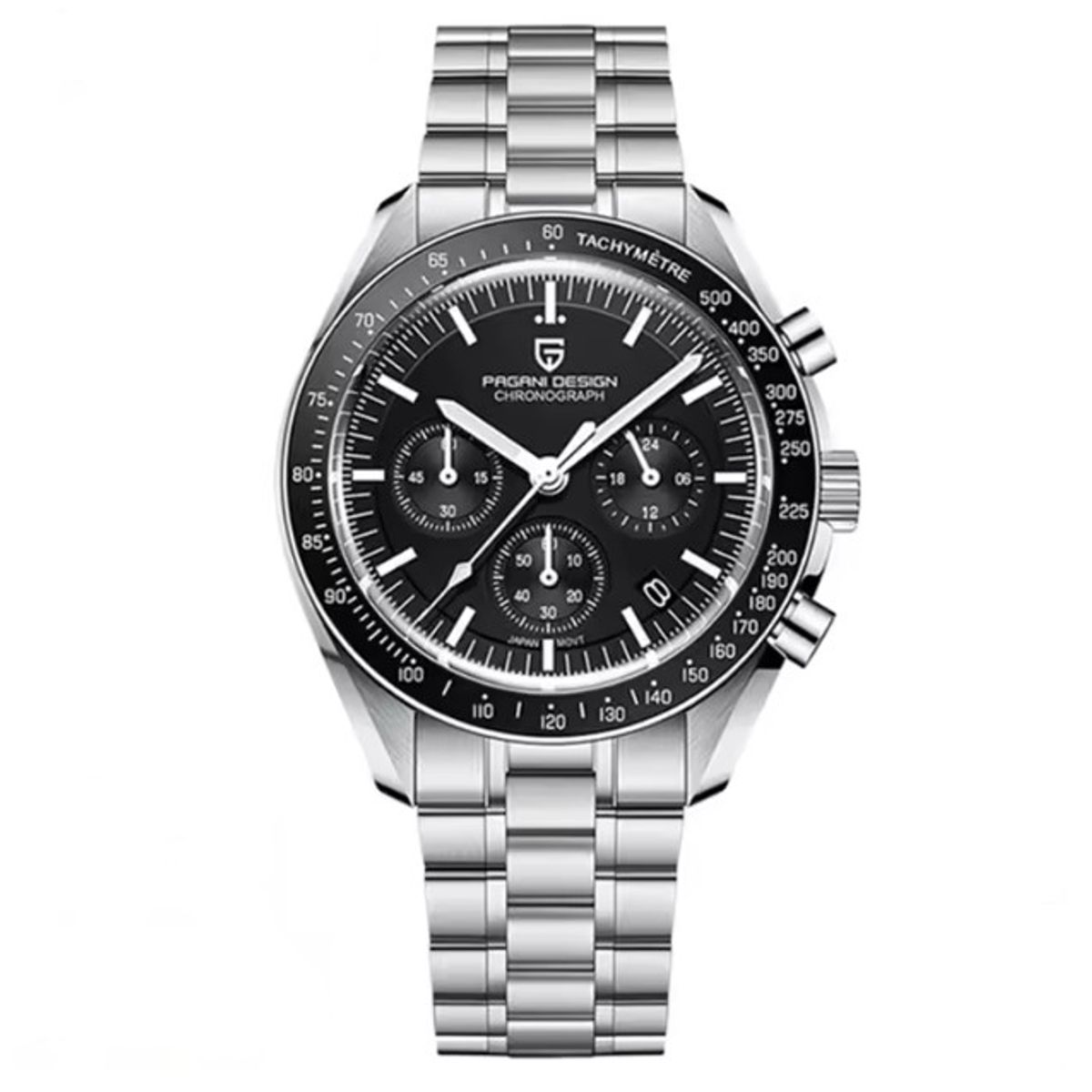 PAGANI - Reloj Hombre PAGANI SPEEDMASTER BLACK  Cristal de Zafiro