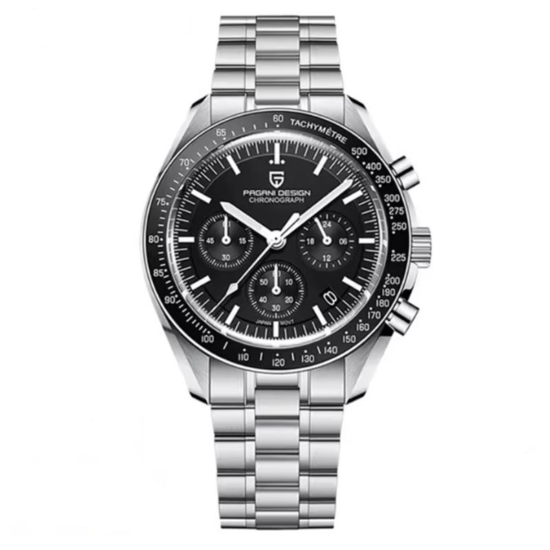 PAGANI - Reloj Hombre PAGANI SPEEDMASTER BLACK  Cristal de Zafiro