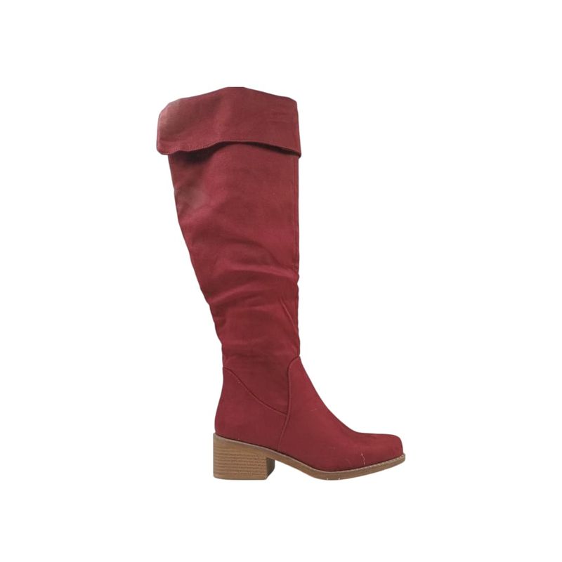 HERIEL - Bota Burdeos Gamuza Mujer