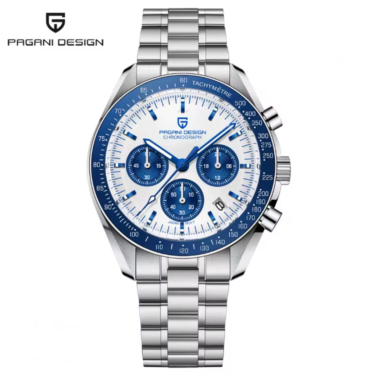 PAGANI - Reloj Hombre PAGANI SPEEDMASTER BLUE Cristal de Zafiro
