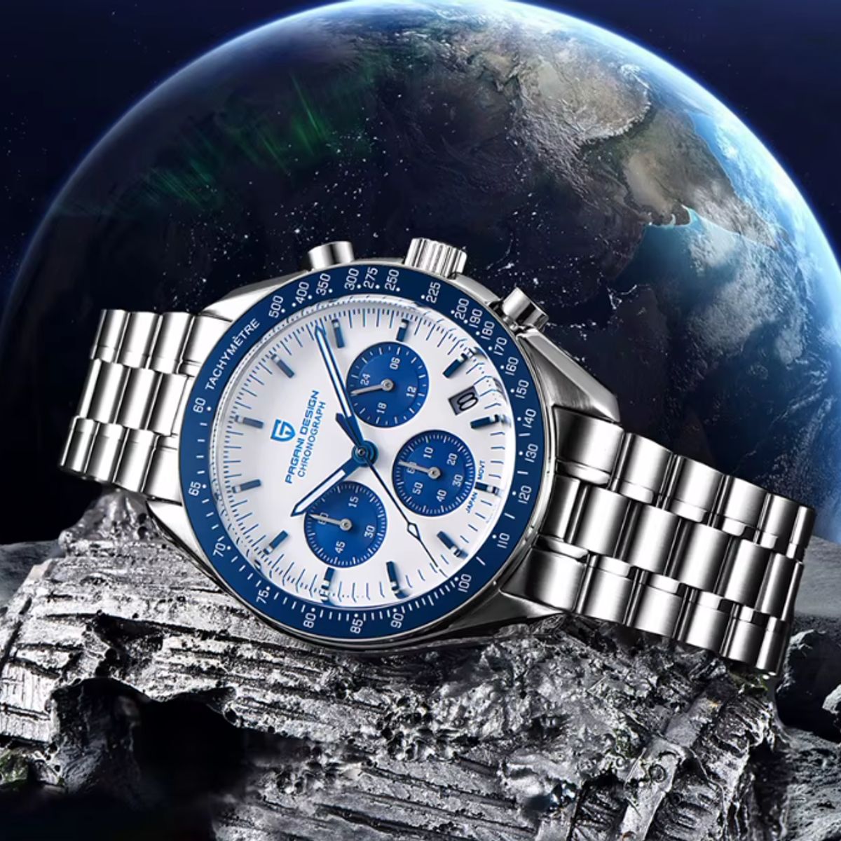 PAGANI - Reloj Hombre PAGANI SPEEDMASTER BLUE Cristal de Zafiro