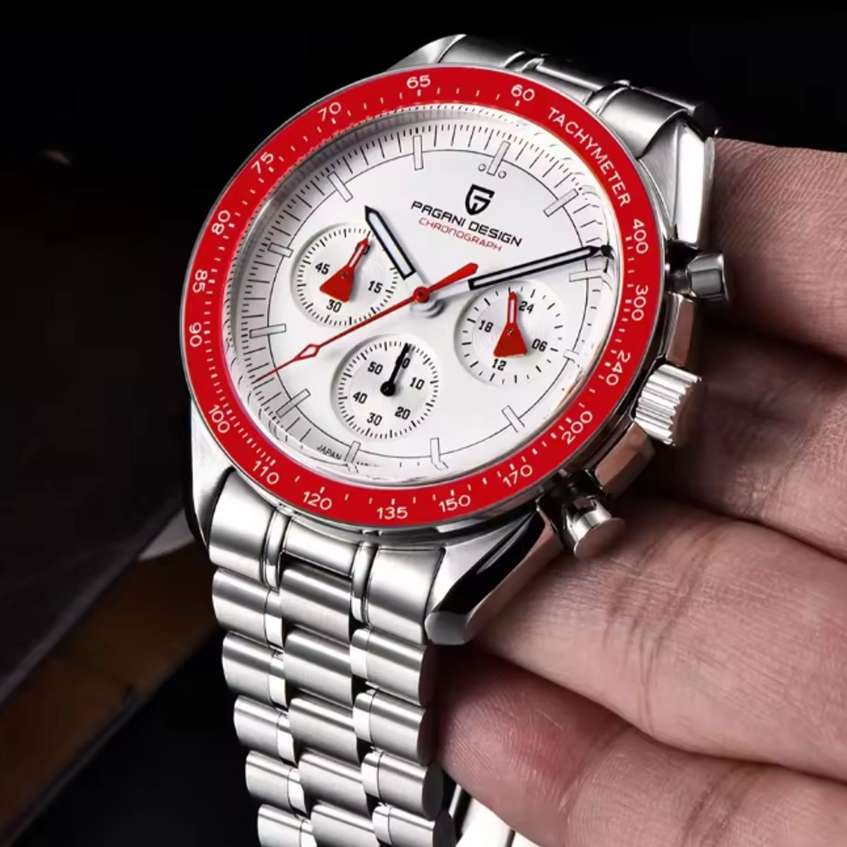 PAGANI - Reloj Hombre PAGANI SPEEDMASTER RED Cristal de Zafiro