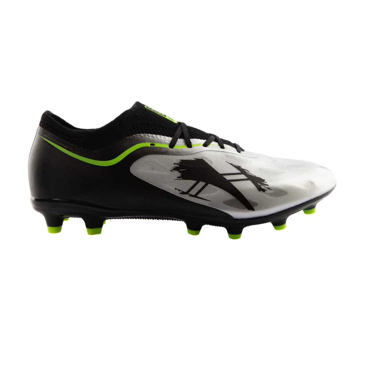 CACIQUE - Zapatillas Hombre Futbol Negro Plateado Falcon Cac1ke