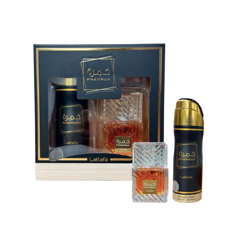 LATTAFA - Set Lattafa Khamrah EDP 100ML+Deo 200ML Unisex Original