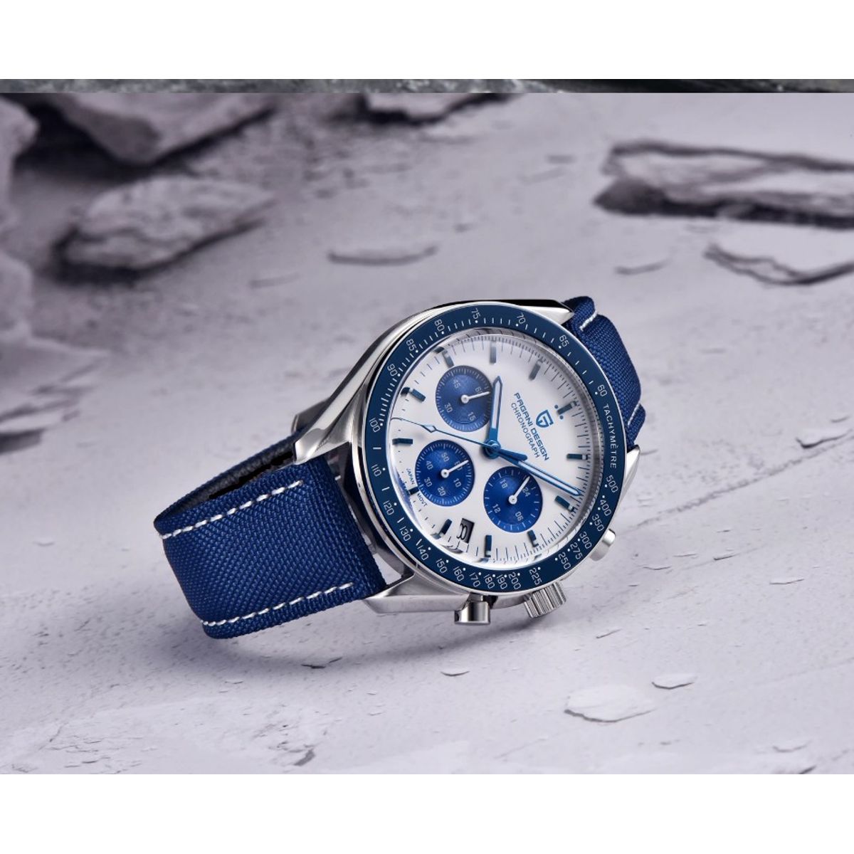 PAGANI - Reloj Hombre PAGANI SPEEDMASTER BLUE SPORT Cristal de Zafiro