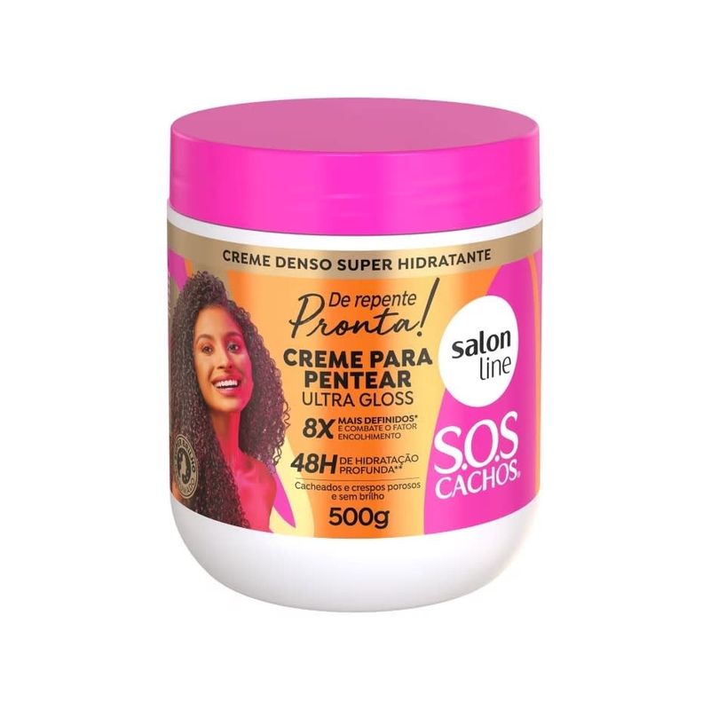 SALON LINE - CREMA PARA PEINAR ULTRA GLOSS DE PRONTA 500GR SALON LINE