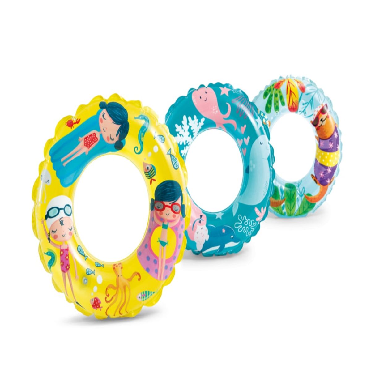 INTEX - Flotador Inflable Anillo INTEX Ring 61 cm, Amarillo