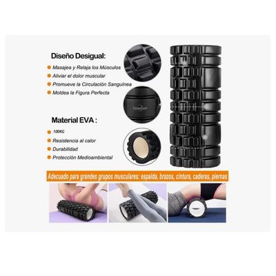 Imagen 2 del producto Set 9en1 Rodillo Completo Elongacion Masaje Roller Foam Yoga