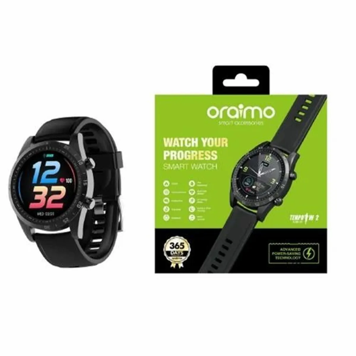 ORAIMO - Smartwatch Oraimo Tempo Osw-20 Verde Lima Negro