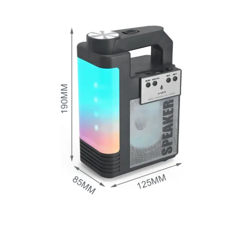 GENERICO - Parlante One Plus Portátil Bluetooth Luz Led 1800mah Nf-4070 Color Negro