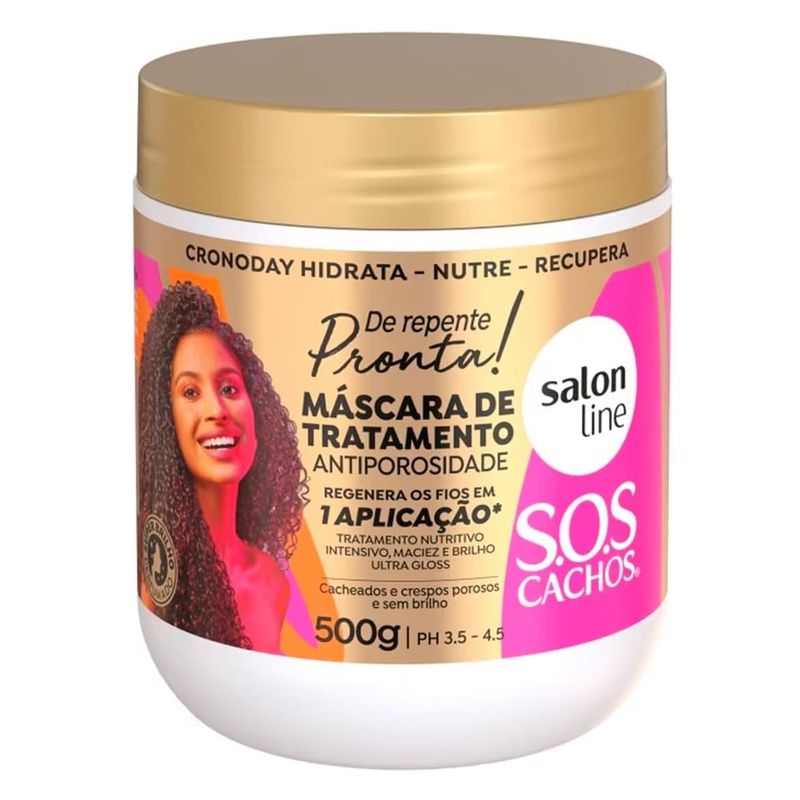 SALON LINE - SOS MASCARA ANTIPOROSIDADES PRONTA 500GR SALON LINE