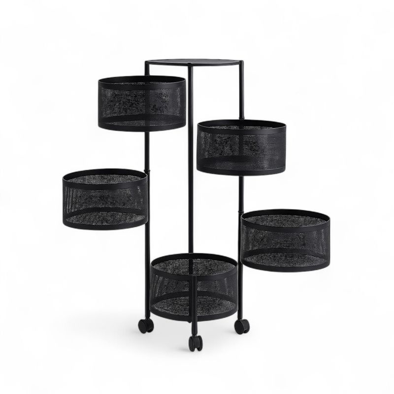 JAVIMATE - ORGANIZADOR DE FRUTAS 5 NIVELES METALICO CON RUEDAS