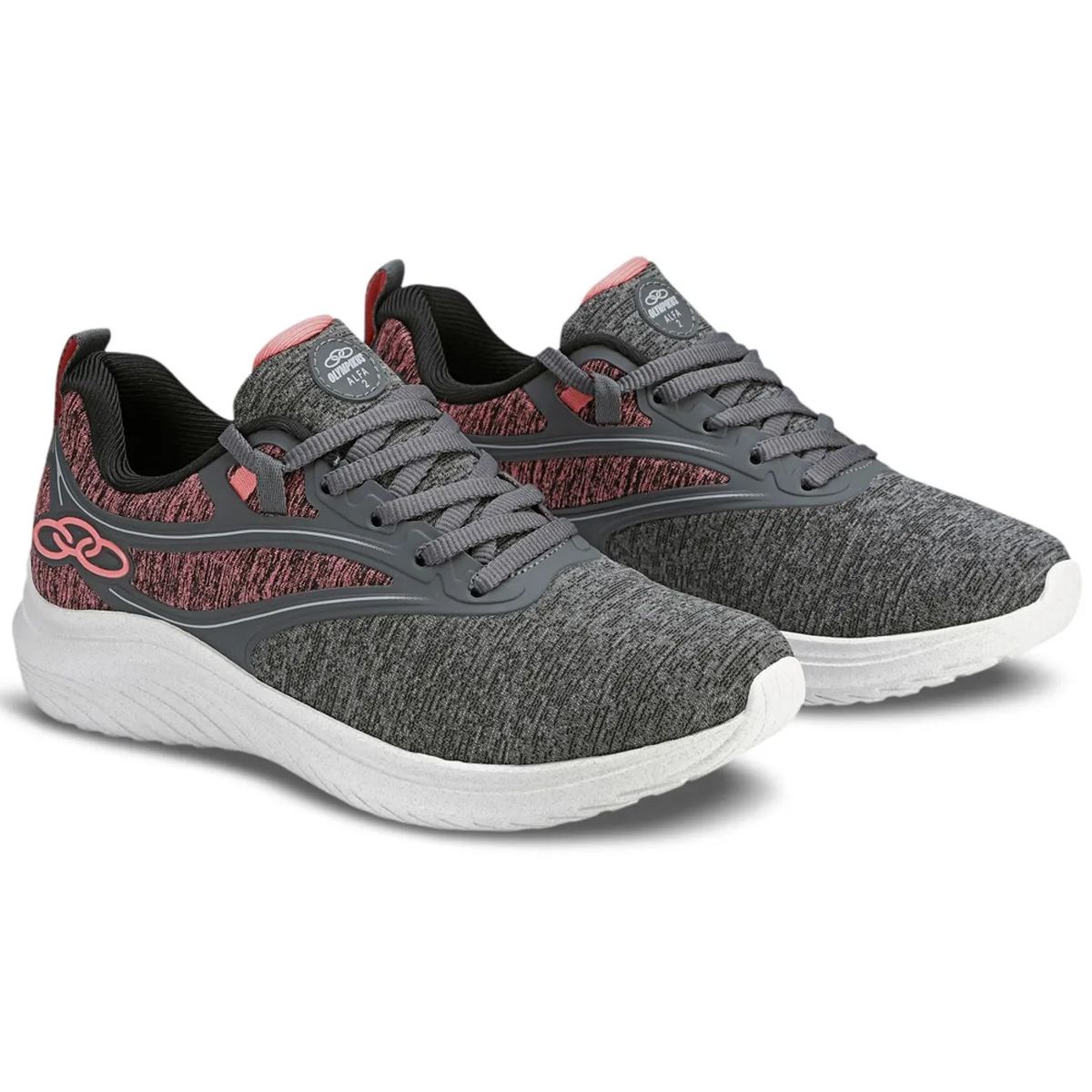 OLYMPIKUS - Zapatilla Mujer Alfa 2 Gris/Rosado
