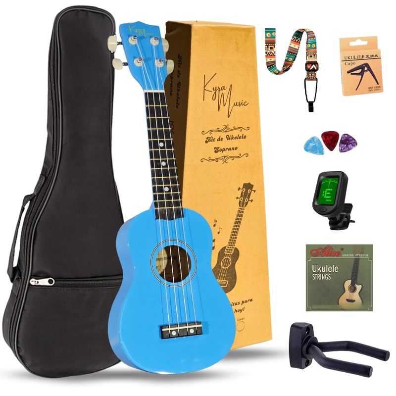 GENERICO - Ukelele Soprano Concierto Acustico Kyra Kit Funda Accesorios