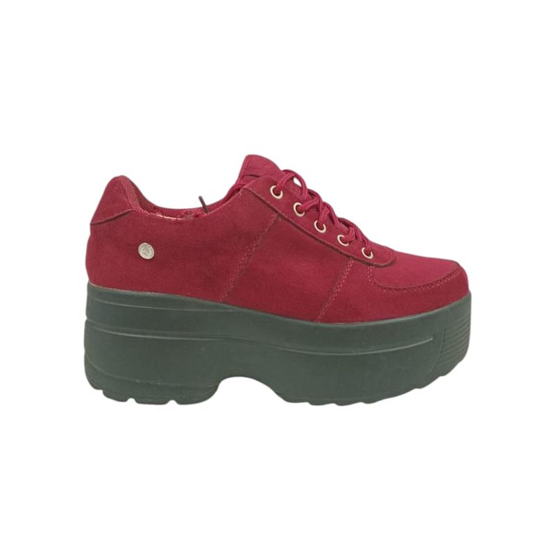 HERIEL - Zapatilla Burdeos Plataforma Mujer