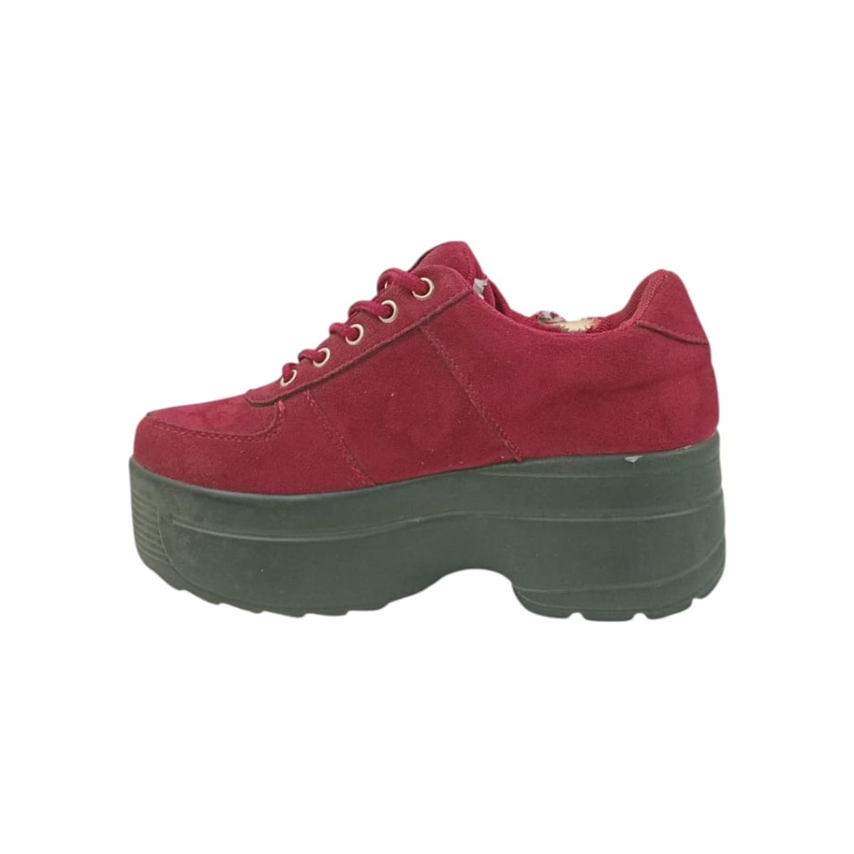 HERIEL - Zapatilla Burdeos Plataforma Mujer