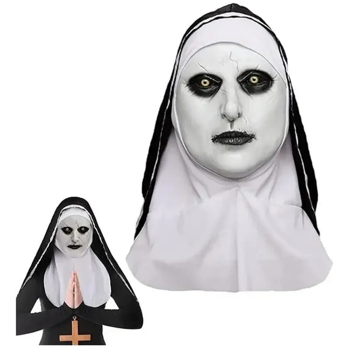 GENERICO - Máscara Halloween Monja  Del Terror Para Adulto