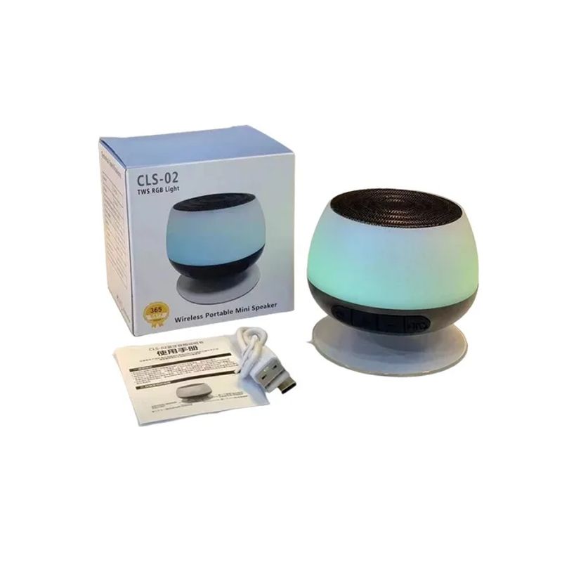 GENERICO - Mini Reproductor Altavoz Portátil Con Luz Ventosa Radio Fm Color Negro