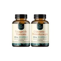 Pack Antiinflamatorio: Cúrcuma + Pimienta y Vinagre de Manzana 180 cap Karun Life