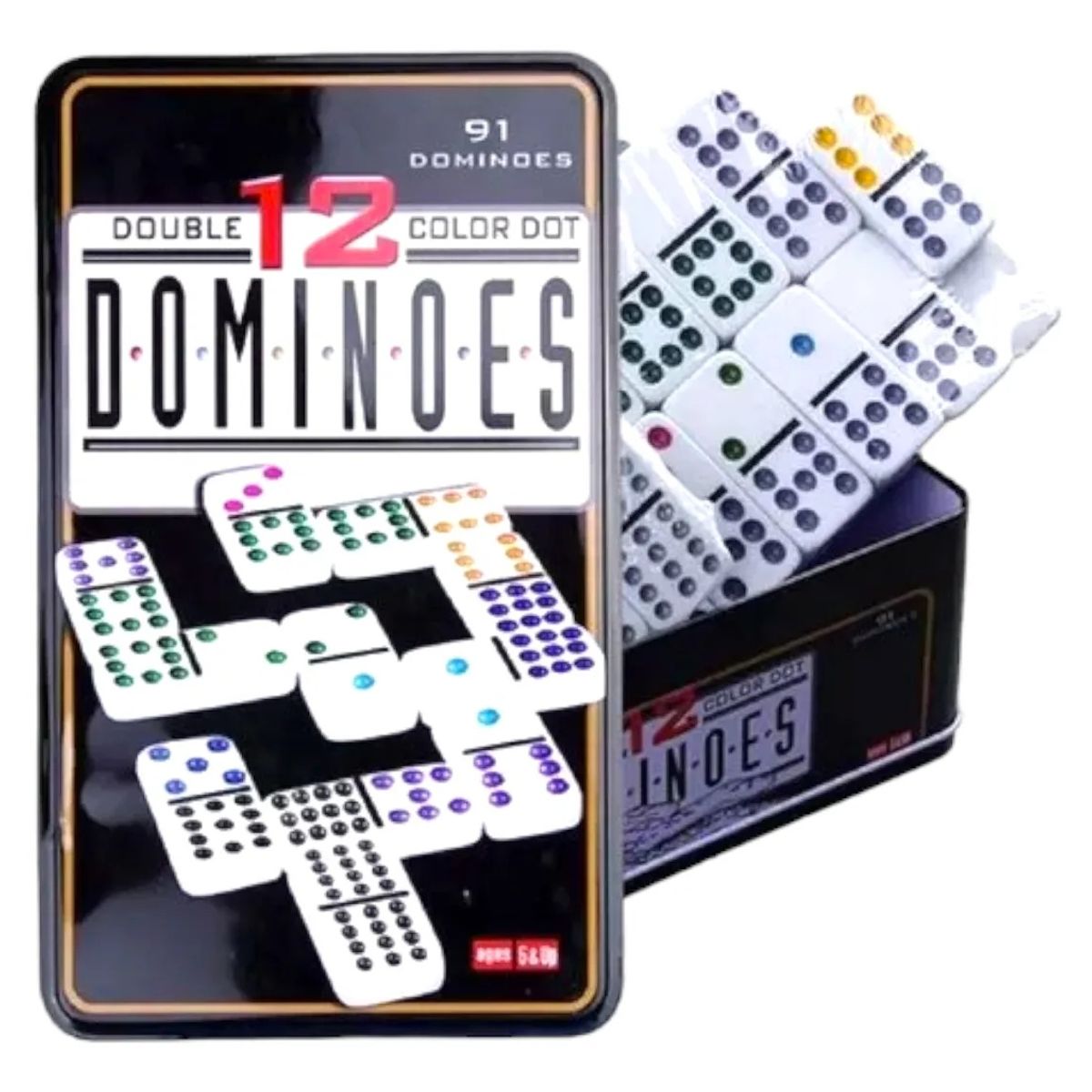 GENERICO - Domino Juego Chancho Caja Metálica
