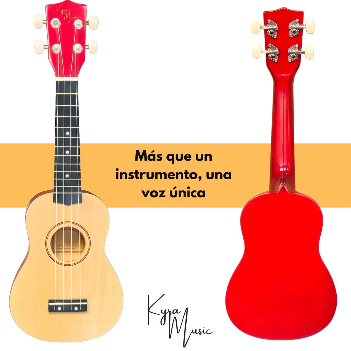 GENERICO - Ukelele Soprano Concierto Acustico Kyra Kit Funda Accesorios