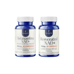 KARUNLIFE - Pack Antioxidante Celular Premium: Astaxantina NAD+ y Resveratrol NAD+ 120 Cápsulas Karun Life