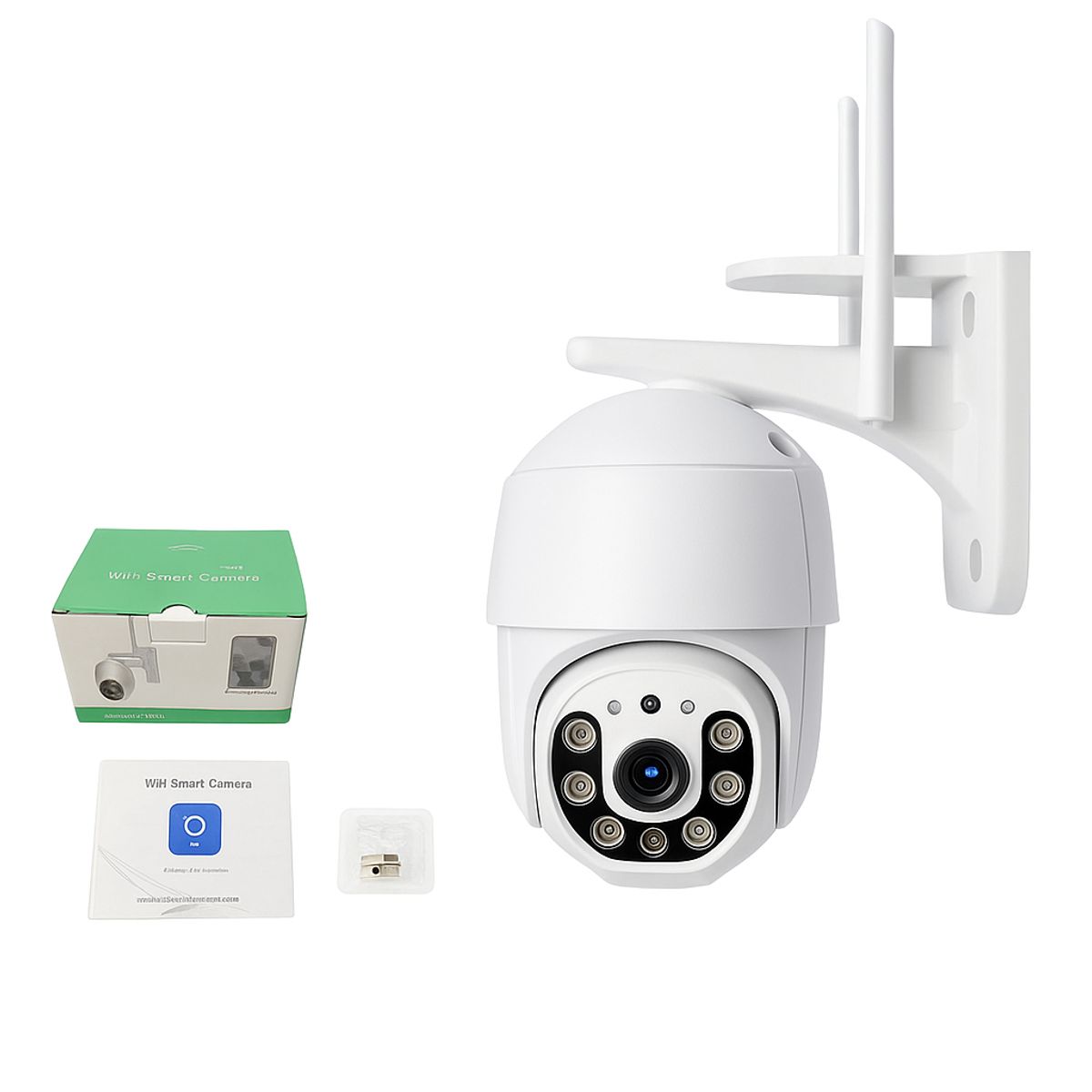 GENERICO - Cámara IP WiFi 360° Exterior con App y Visión Nocturna