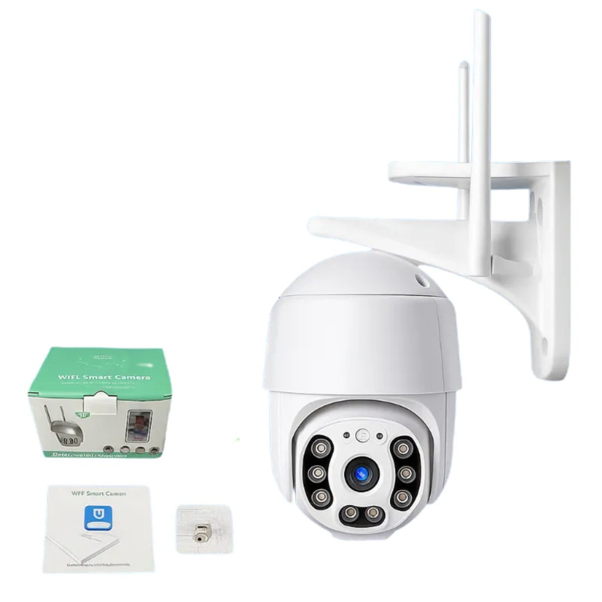 GENERICO - Cámara IP WiFi 360° Exterior con App y Visión Nocturna