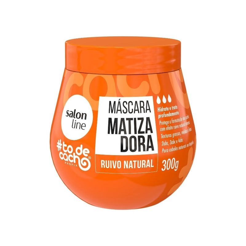 SALON LINE - MASCARA MATIZADORA TO DE CACHO RUIVO NATURAL 300GR SALON LINE