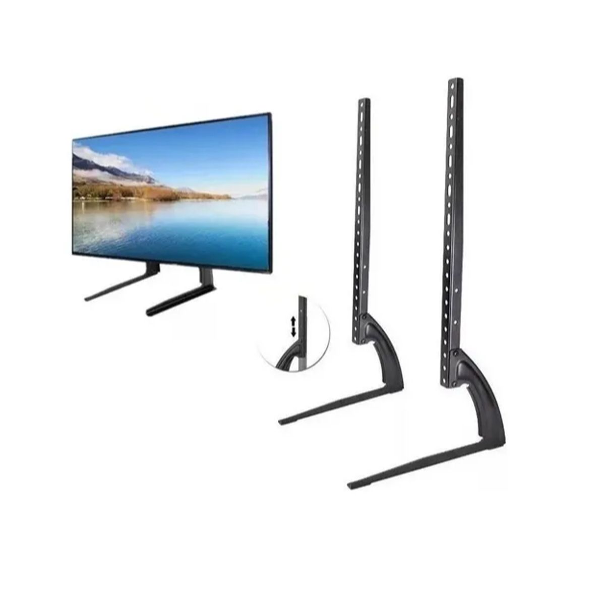 GENERICO - Soporte Base Tv Sobre Mesa Universal De 37 A 75 PuLG Color Negro