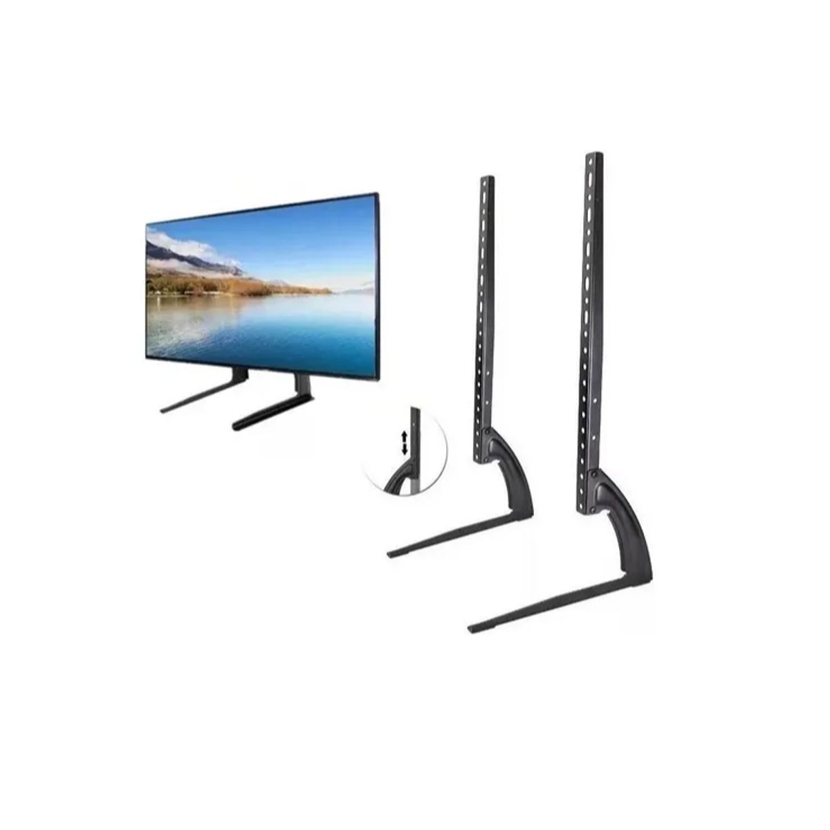 GENERICO - Soporte Base Tv Sobre Mesa Universal De 37 A 75 PuLG Color Negro