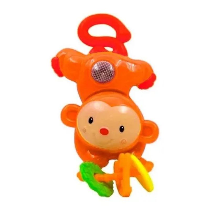 GENERICO - Sonajero Musical Con Luces Para Bebes Bubu Monito Naranja