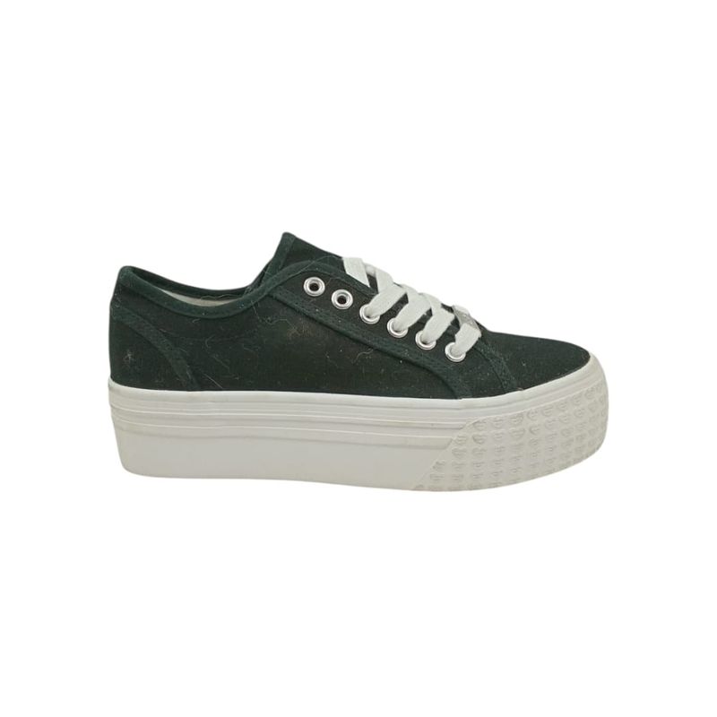 HERIEL - Zapatilla Negra Textil Mujer