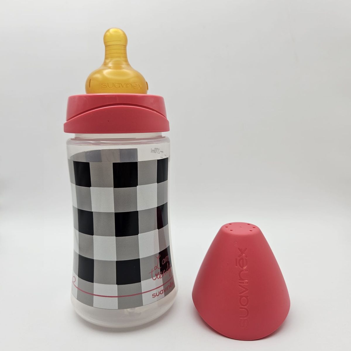 SUAVINEX - MAMADERA BOCA ANCHA 270ML LATEX ROSA