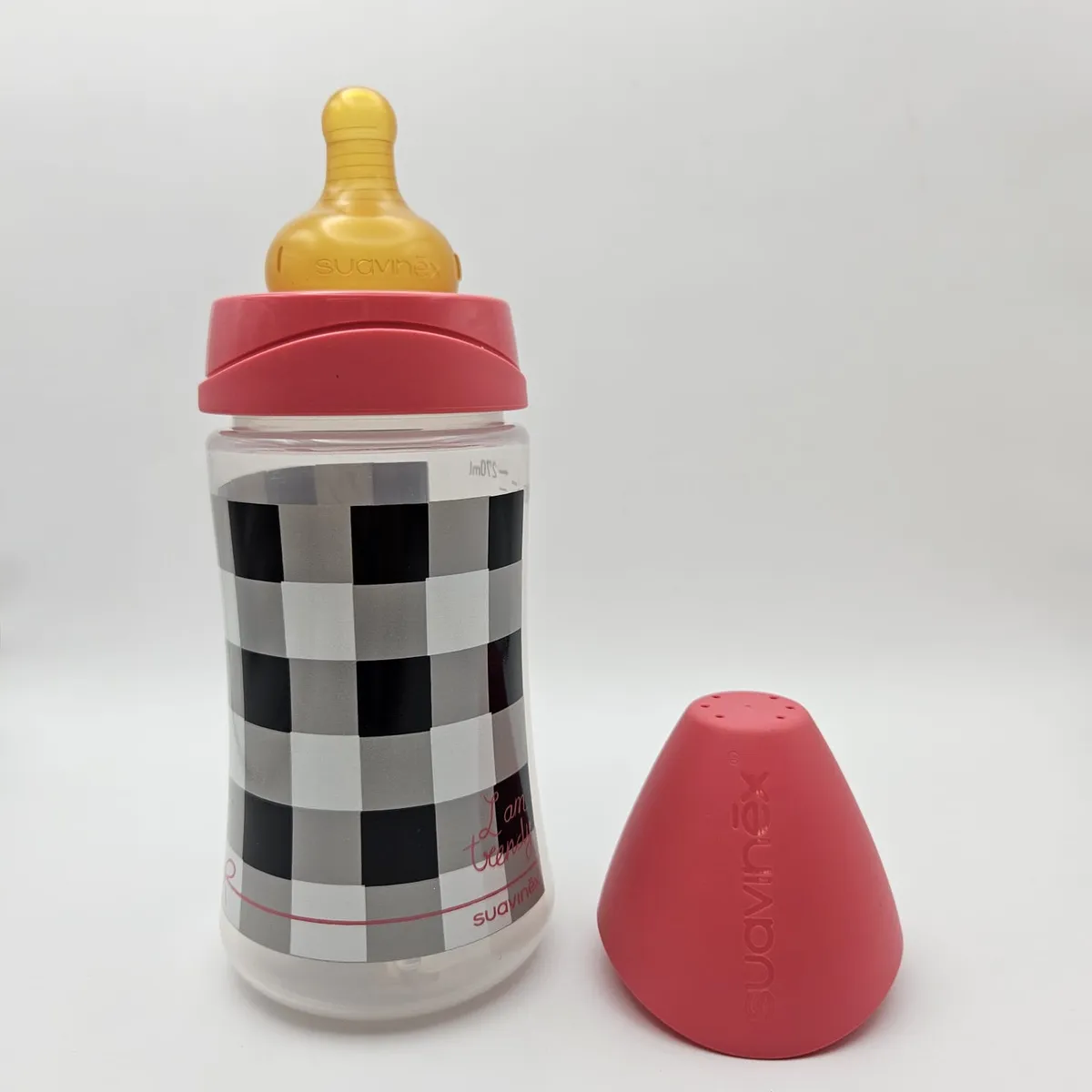 SUAVINEX - MAMADERA BOCA ANCHA 270ML LATEX ROSA