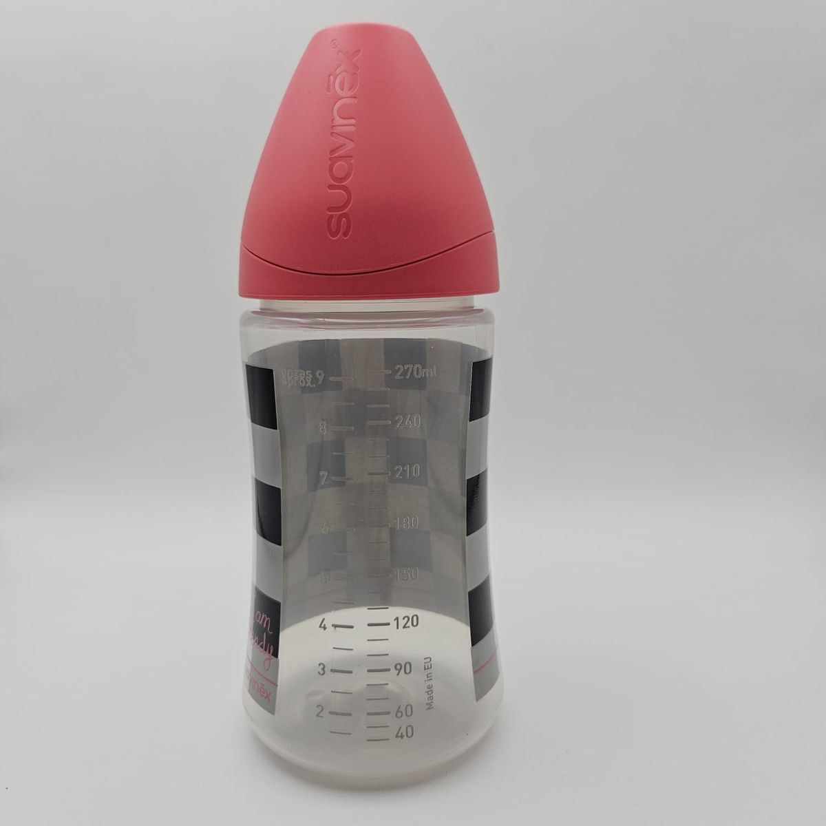 SUAVINEX - MAMADERA BOCA ANCHA 270ML LATEX ROSA