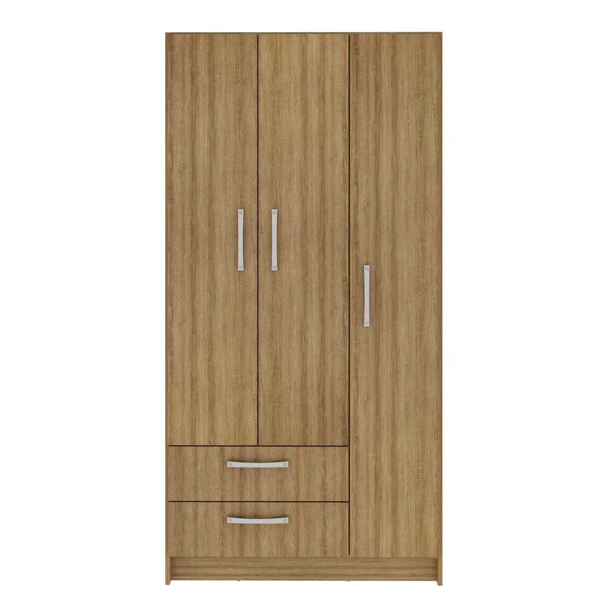 TECNOMOBILI - Closet 3 puertas +2 Cajones almendra RP1901 Tecnomobili