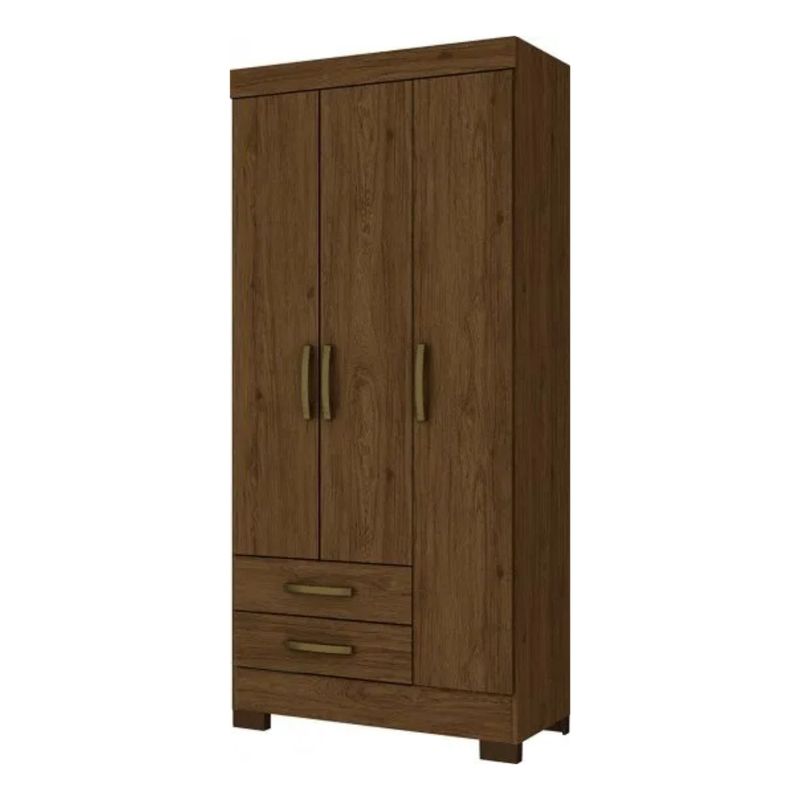 GENERICO - Closet 3 puertas 2 cajones castaño Briz