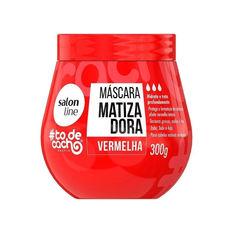 SALON LINE - MASCARA MATIZADORA TO DE CACHO ROJO 300GR SALON LINE
