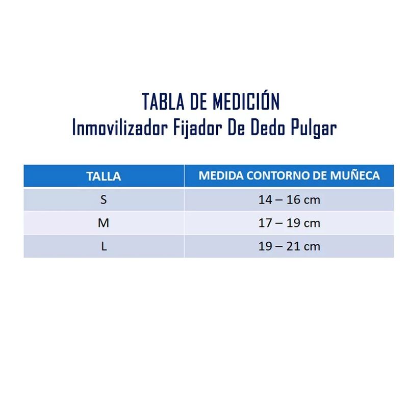 GENERICO - Muñequera Con Fijador Dedo Pulgar Tallla M Derecho
