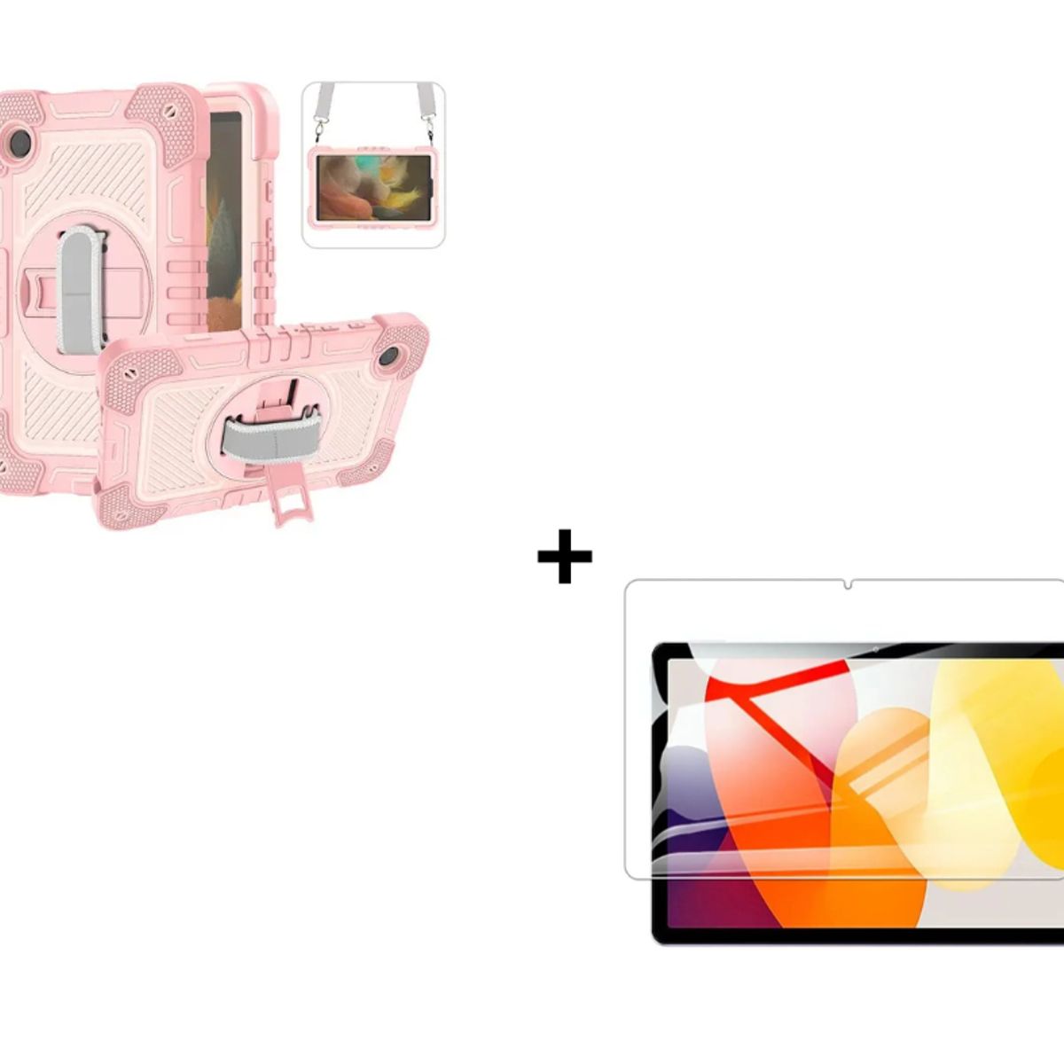 GENERICO - Funda Armadura Antigolpe Para Tablet Galaxy A9 Plus 11 + Vidrio